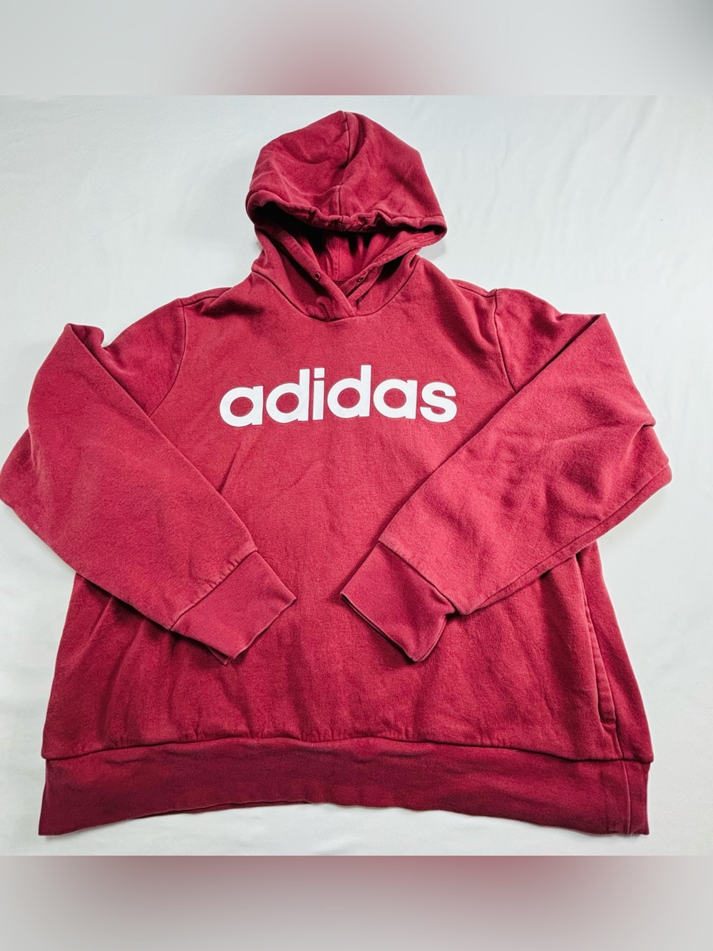 Adidas Men's Burgundy Hoodie with Logo M547